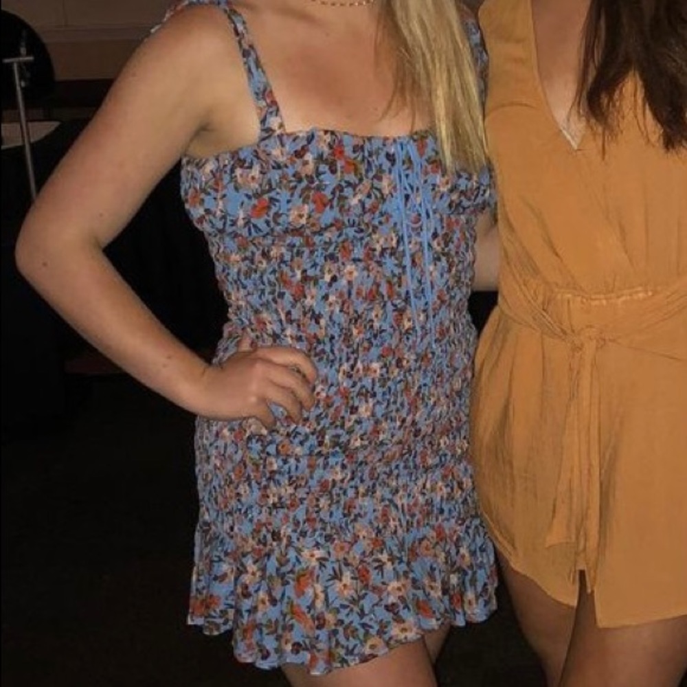 Blue mini dress